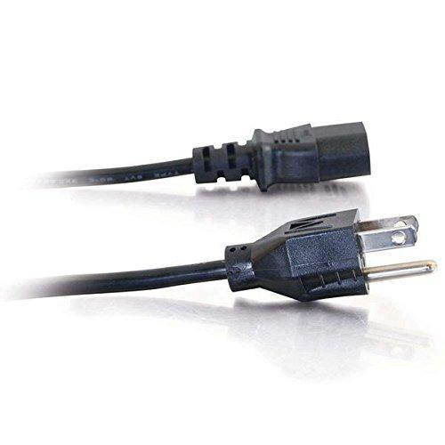 C2G/Cables to Go 53406 18 AWG Universal Power Cord (NEMA 5-15P to IEC320C13) TAA Compliant, Black (12 Feet, 3.65 Meters)