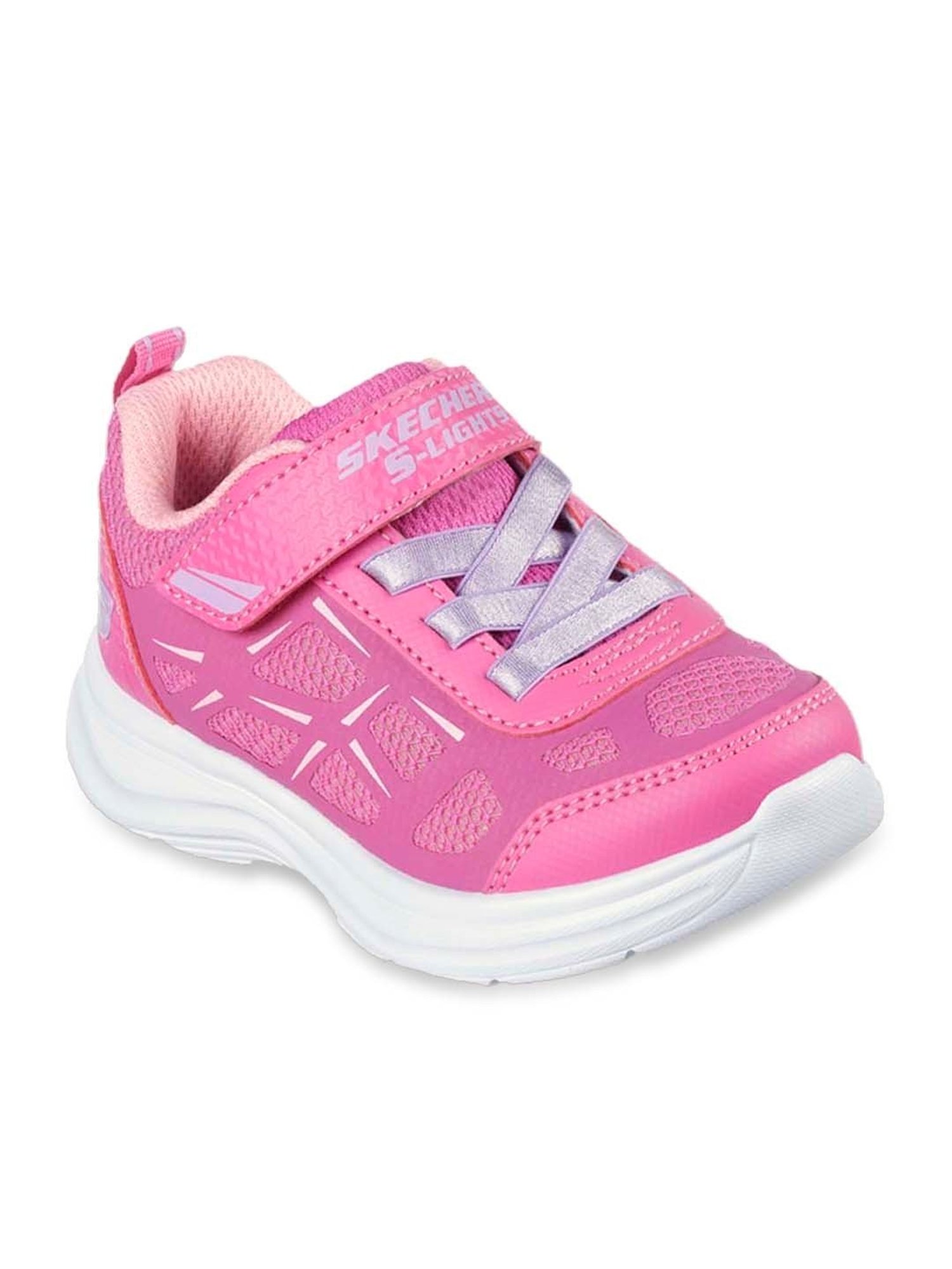Skechers Girls GLIMMER KICKS - FRESH GLOW Hot Pink Casual Shoes