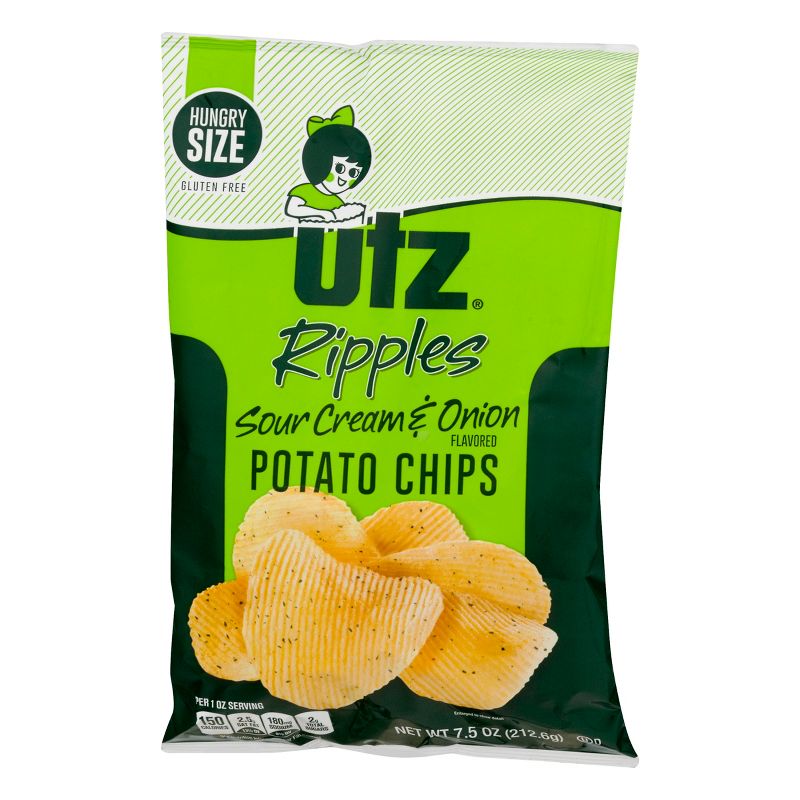 Utz Sour Cream and Onion Ripple Potato Chips - 7.5oz