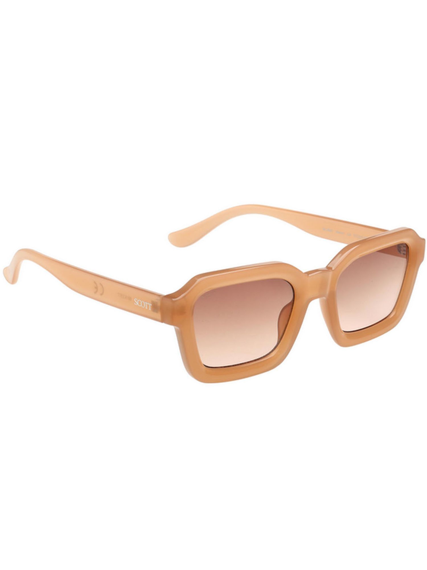 SCOTT Brown Rectangular UV Protection Unisex Sunglasses