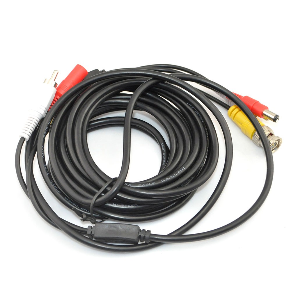 iKKEGOL 16ft 5M Video Audio 12V Power DVR Security CCTV Camera RCA BNC Cable Cord Lead