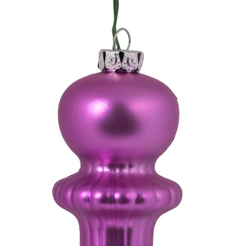 2ct Vickerman 14" Matte Finial Drop, UV Coated Ornament Set Orchid