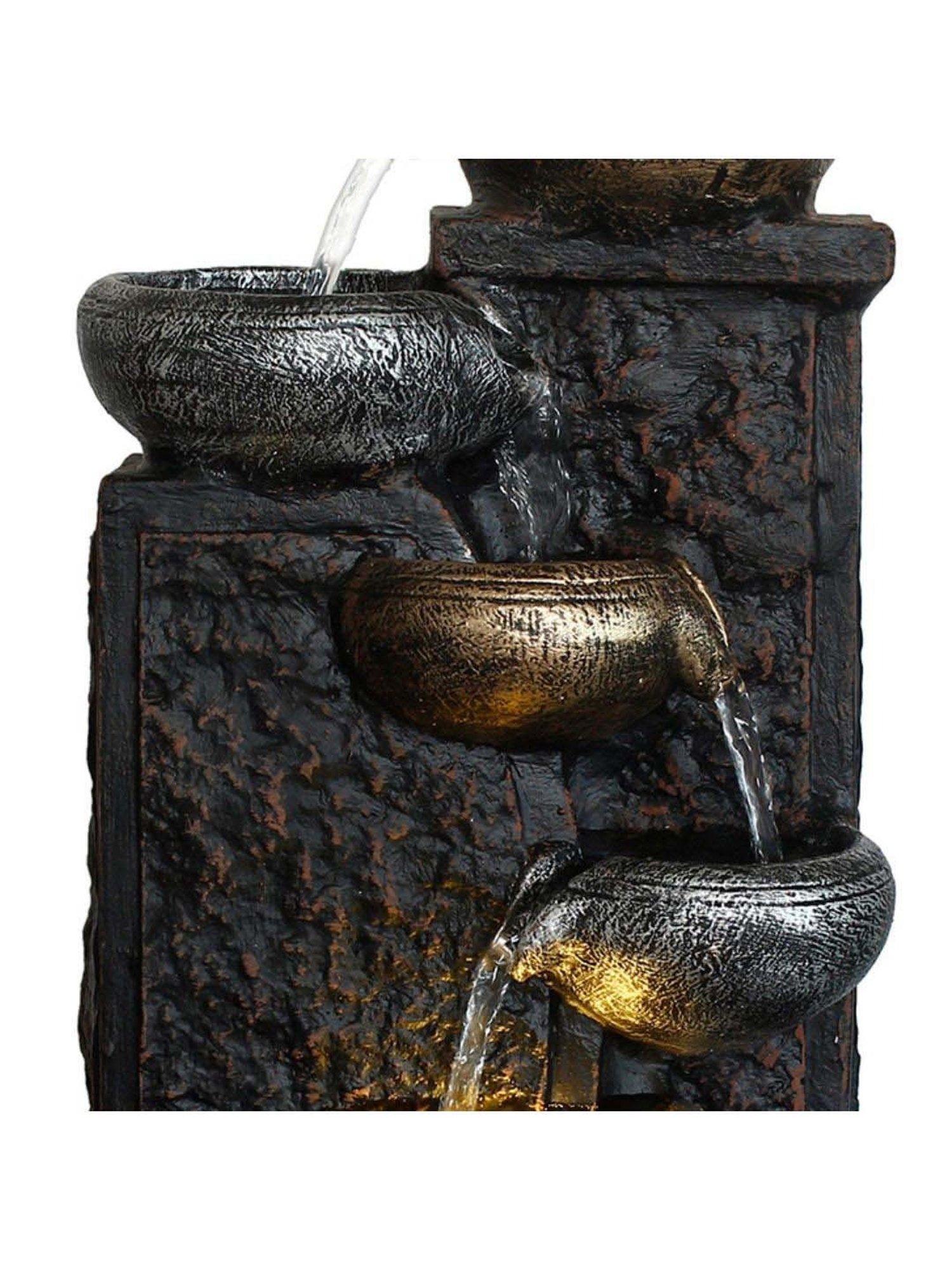 Tayhaa Brown Resin Fiery Tiger Head Showpiece