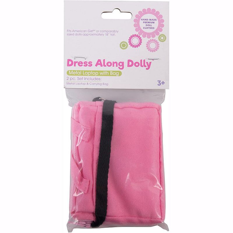 Dress Along Dolly Metal Laptop Computer with Carrying Bag for American Girl Doll