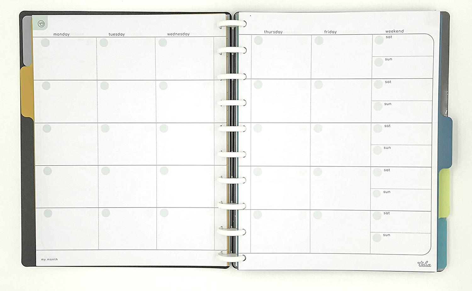 Talia Discbound Notebook, Energetic Turquoise, Midsize