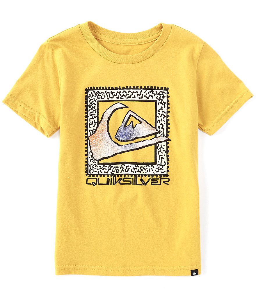 Quiksilver Little Boys 2T-7 Boxed Logo Short-Sleeve Jersey Tee