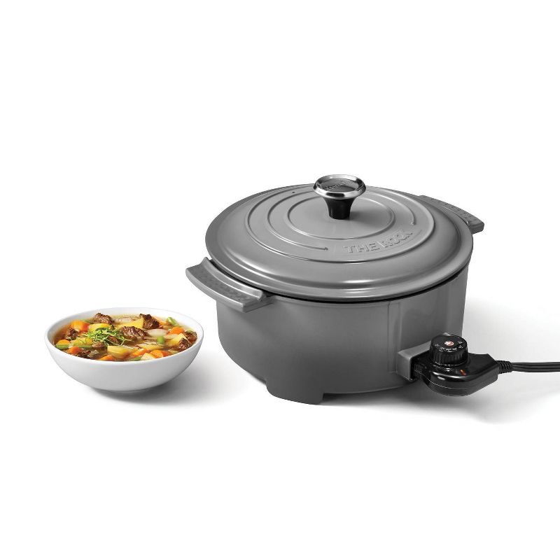 Kamado Joe 5.5 Quart Thick Walled Cast Iron Dutch Oven Outdoor Camping Cookware