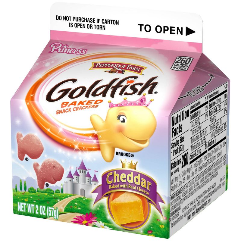 Pepperidge Farm Goldfish Princess Cheddar Crackers - 2oz Grab and Go Carton