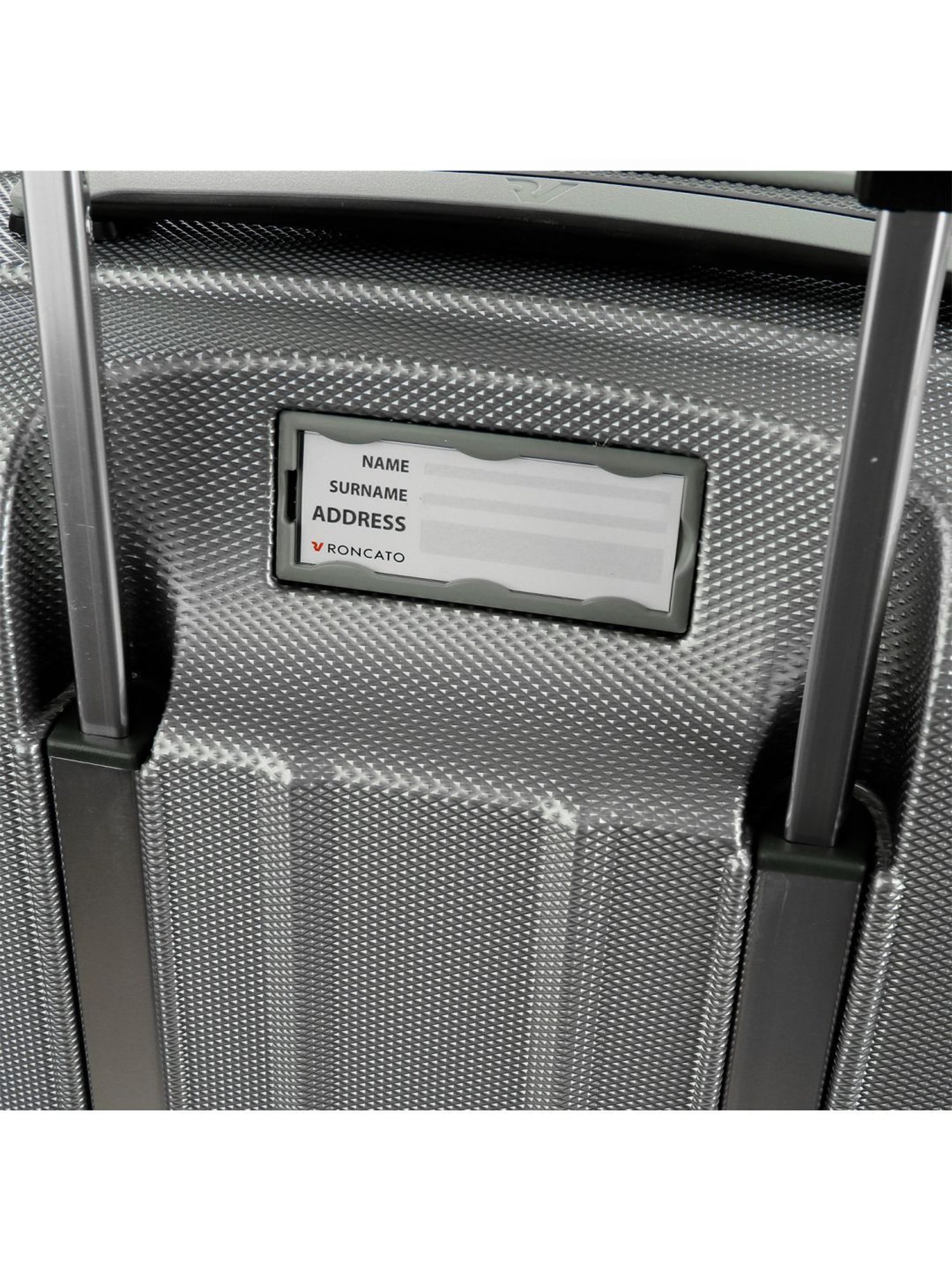 Roncato Unica Anthracite Textured Hard Large Trolley Bag -30 cm