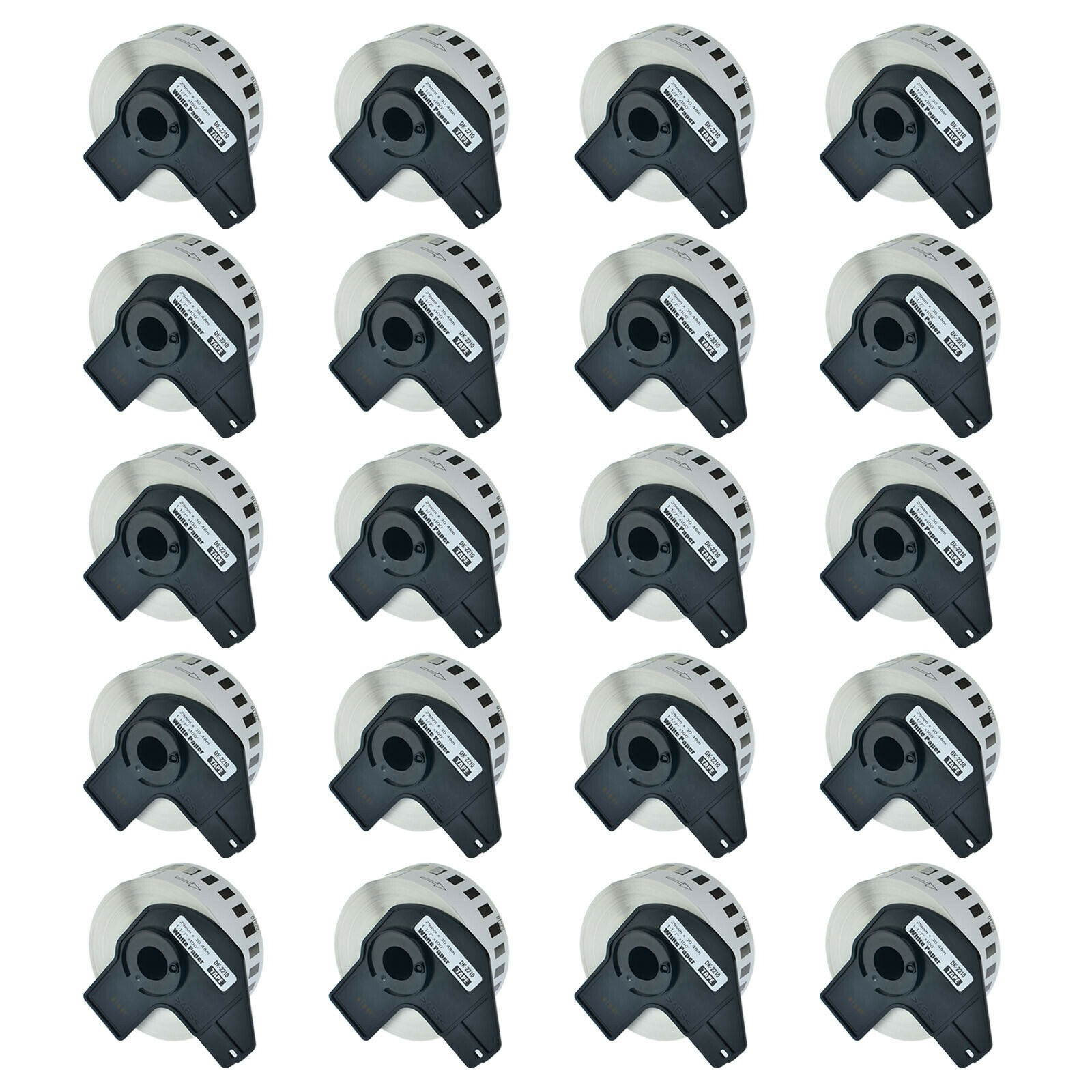 20 Roll DK-2210 Labels For Brother QL-500 QL-550 w/ 20 Premium Permanent Core