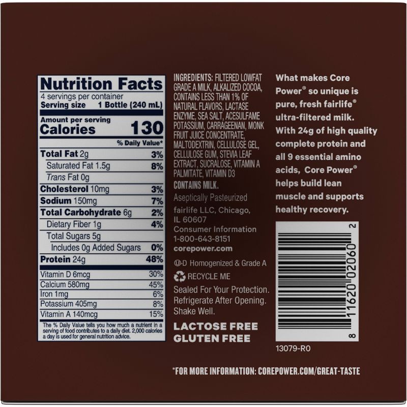 Core Power Chocolate Protein Shake - 4pk/8 fl oz Bottle