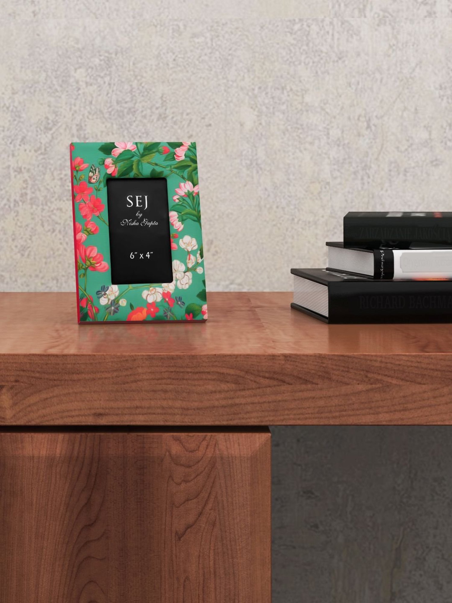 SEJ by Nisha Gupta Green Wooden Photo Frame