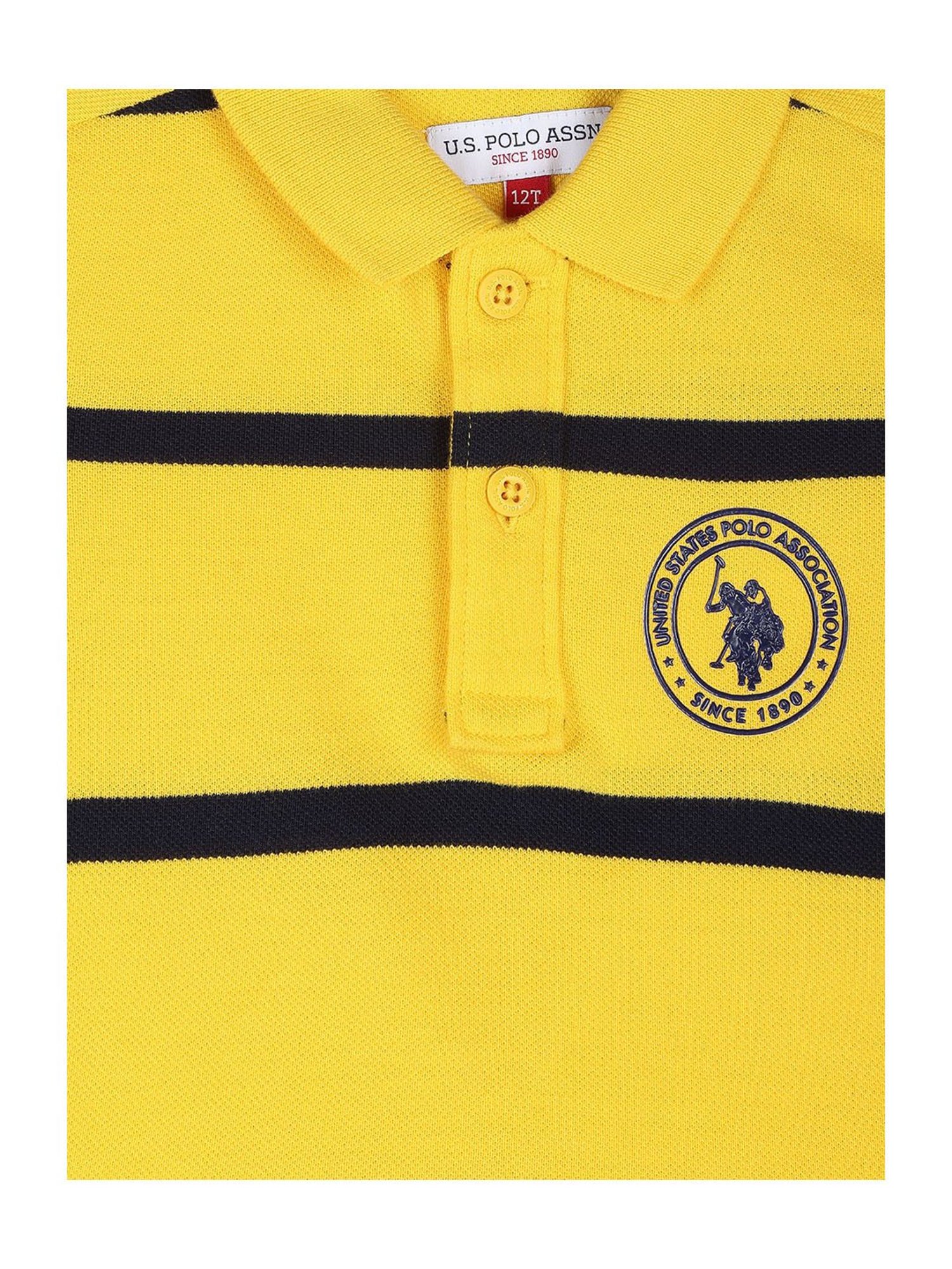 U.S. Polo Assn. Kids Yellow Striped Polo T-Shirt