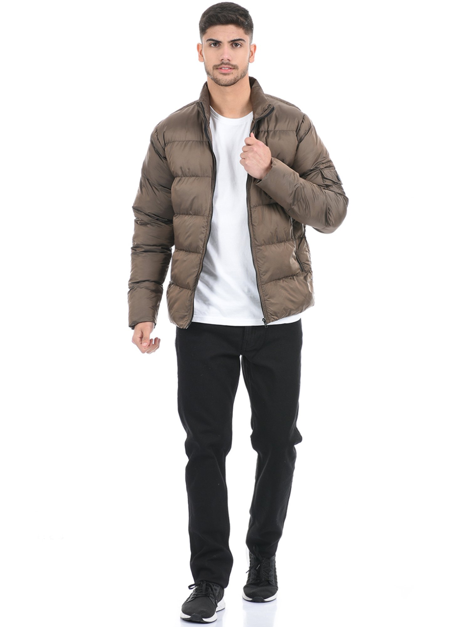London Fog Brown Regular Fit Quilted Quilted Jacket