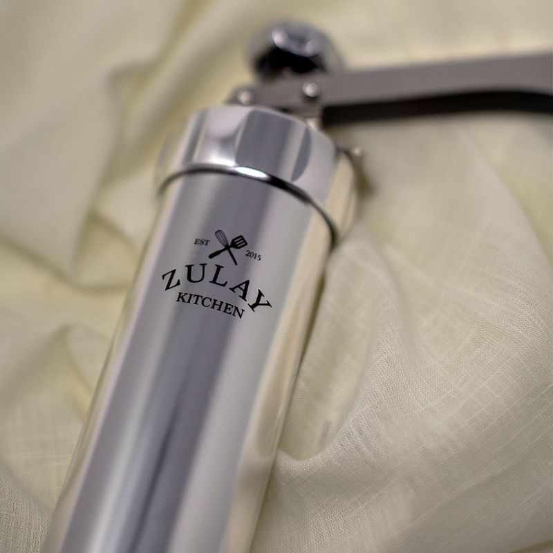 Zulay Kitchen Cookie Press Biscuit and Churro Maker w/ 20 decorative stensils & 4 Icing tips