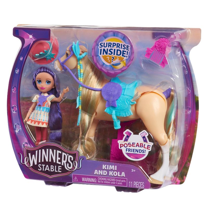 Winner's Stable Kimi & Kola Doll & Horse Figure Set 11pc