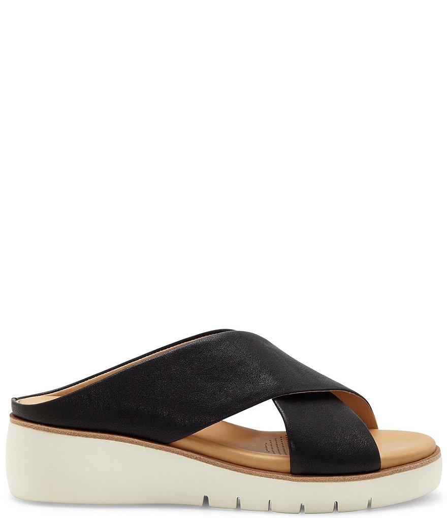 CC Corso Como Bilanka Leather Platform Wedge Sandals