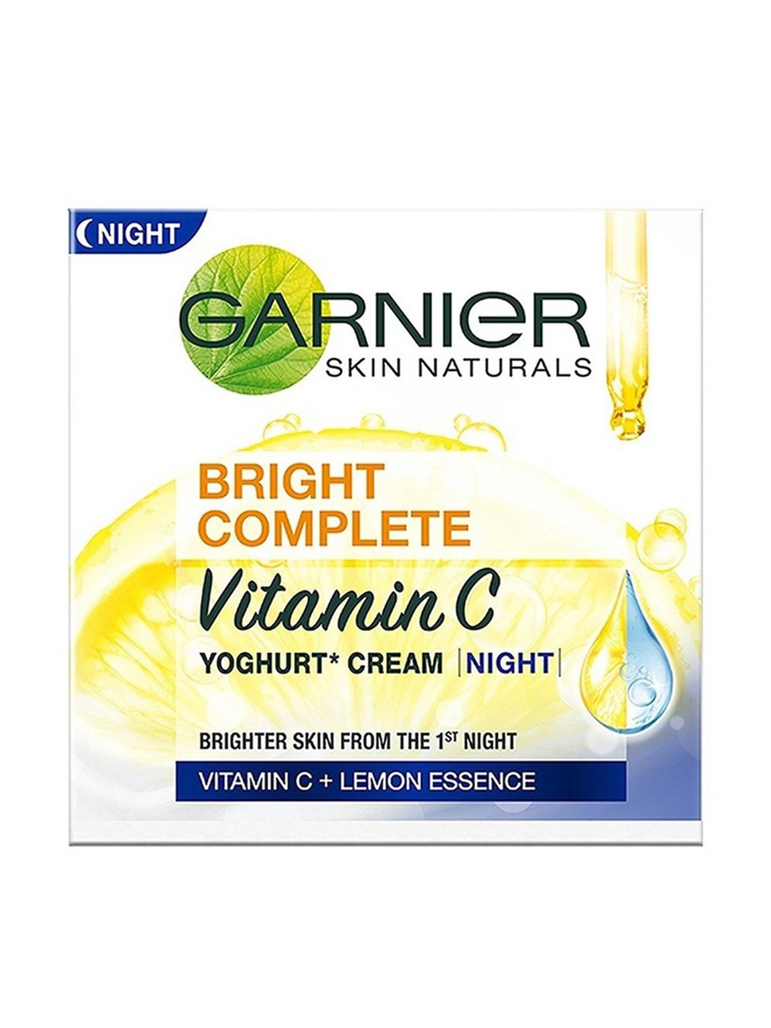 Garnier Bright Complete Vitamin C Yogurt Night Cream - 40 gm