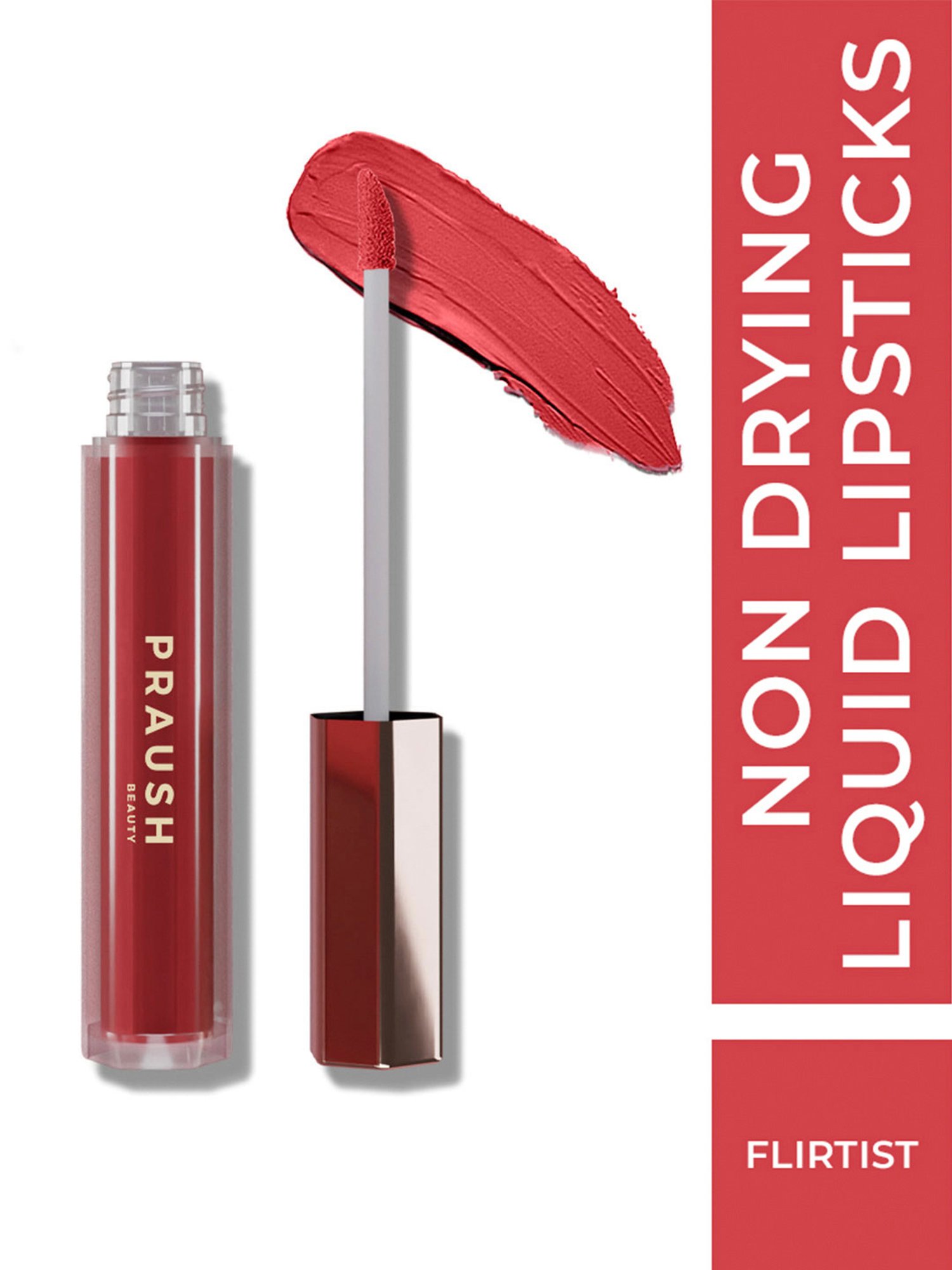 Praush Beauty Non Drying Liquid Lipstick Flirtist - 30 gm