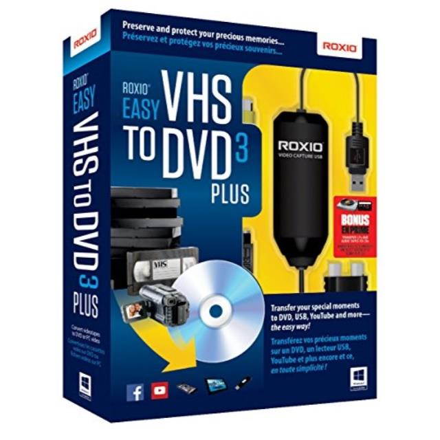 roxio easy vhs to dvd 3 plus video converter for pc