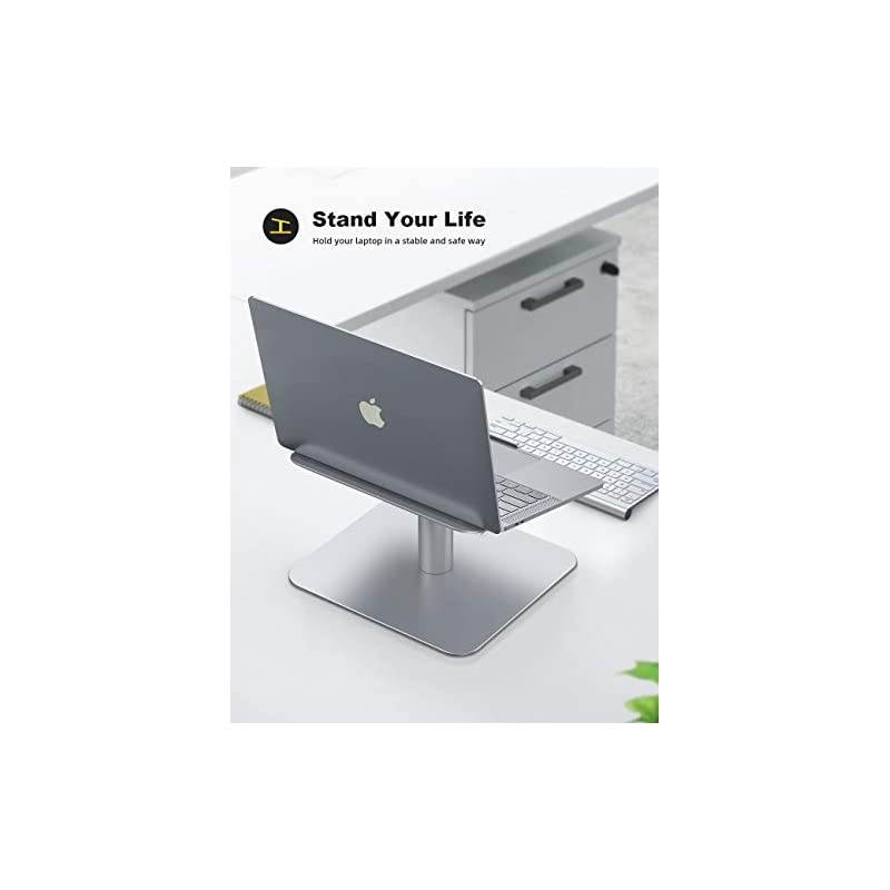 Swivel Laptop Stand  Laptop Riser 360Rotating Ergonomic Aluminum Computer Desk Holder Compatible with MacBook Air Pro Dell XPS HP and More 10 173 Notebook Sliver
