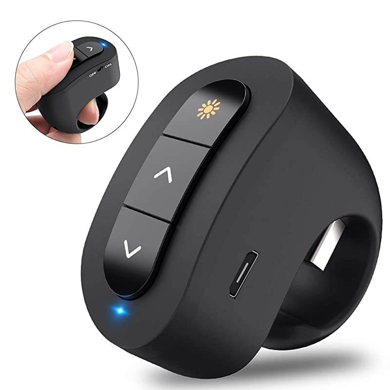 Presentation Clicker Powerpoint Clicker for Powerpoint Presentations  Wireless Presenter for Presentations Rechargeable Finger Ring Presentation Remote with RF 24GHz USB