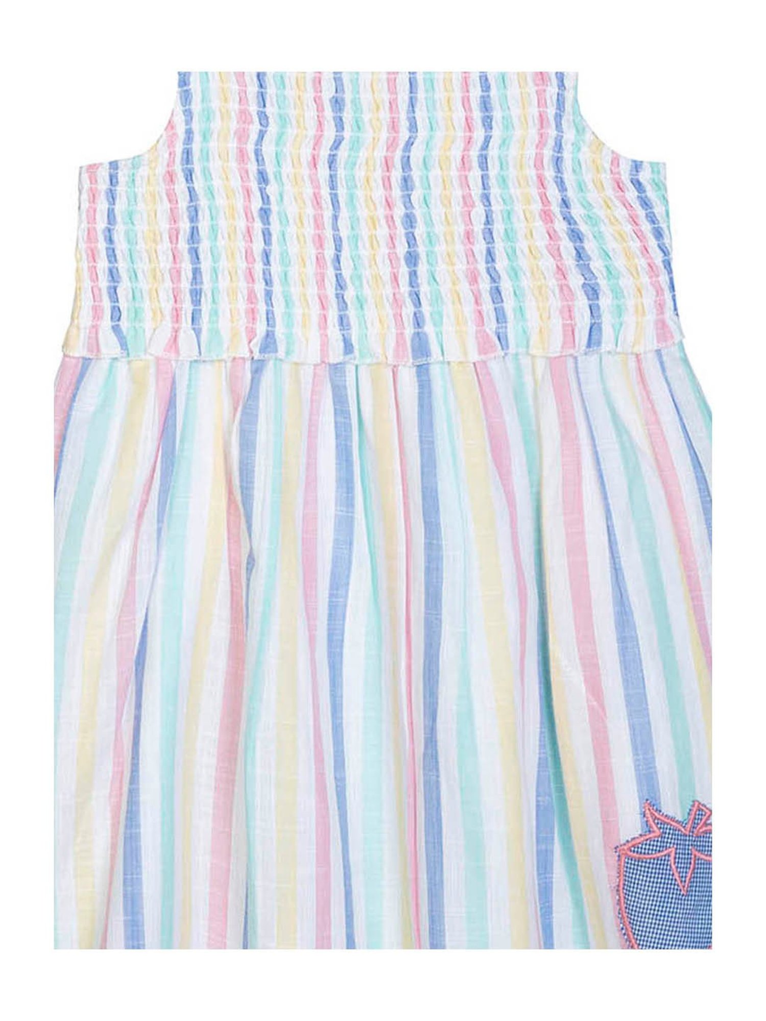 Budding Bees Kids Blue Striped Dress