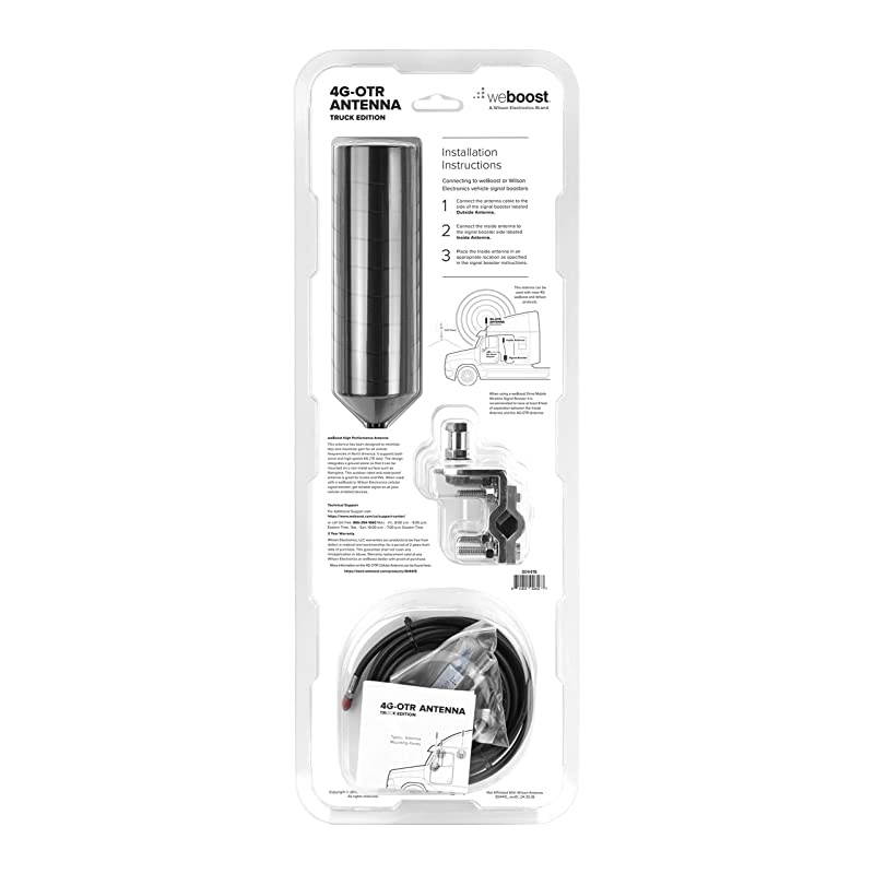 Wilson Electronics 17 32 45 4G Truck and RV SpringMount Antenna w 14 ft RG58 cable SMA Male Connector 304415