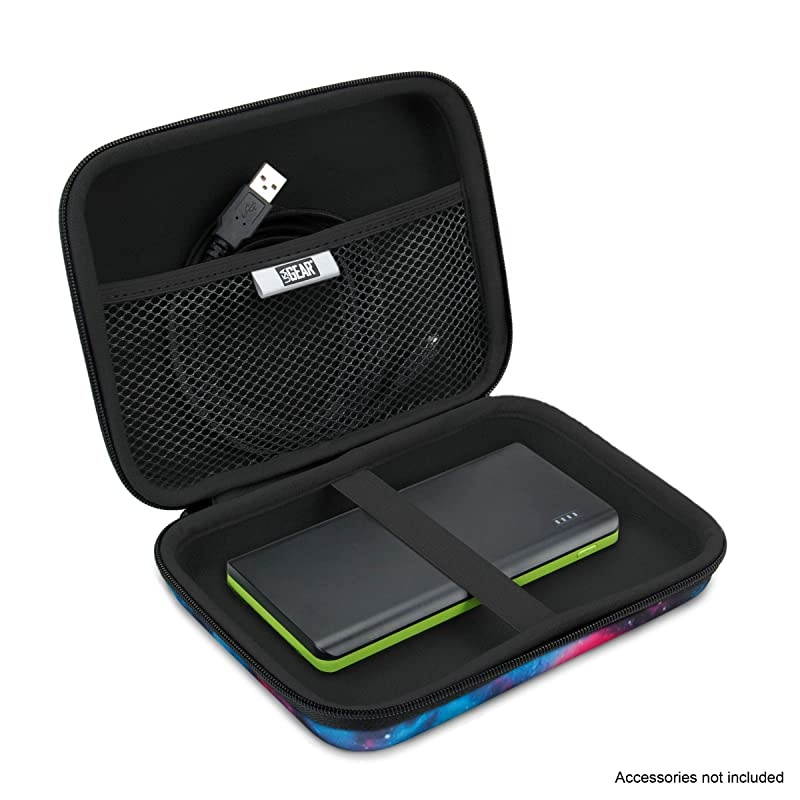 Hard Shell Electronic Organizer Travel Case 7.5 Inch with Weather Resistant Exterior and Large Mesh Accessory Pocket - Compatible with Garmin GPS, Chargers, and More Electronics - Galaxy