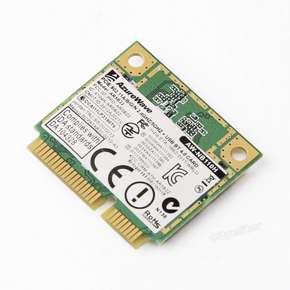 300M 802.11abgn Atheros AR5B22 Wireless WIFI Bluetooth 4.0 MINI PCI-E WLAN Card