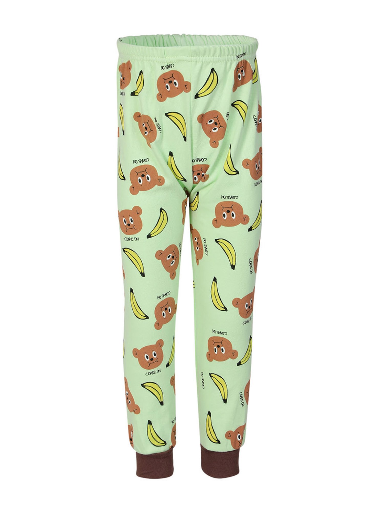 Passion Petals Boys Green Printed T-Shirt with Pajamas