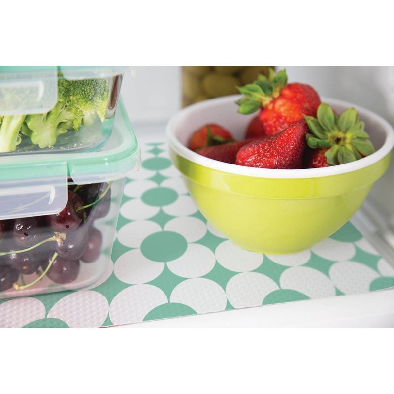 Mindfull 13" x 15' Antimicrobial Polka Dot Fridge Liner Blue