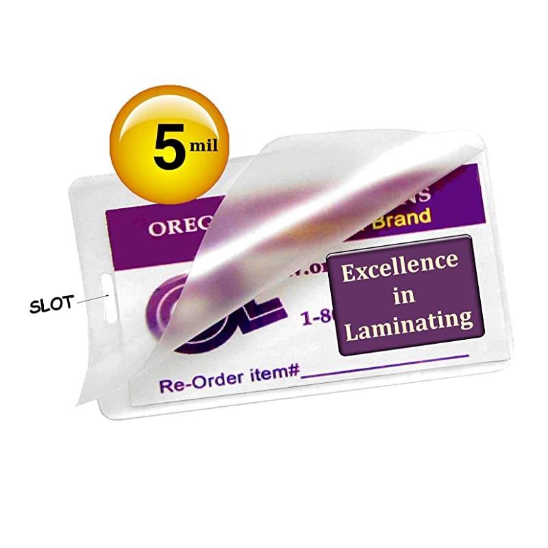 Laminations Premium 5 Mil Luggage Tag Size Hot Laminating Pouches with Slot 2-1/2 x 4-1/4 (Pack of 1000) Clear