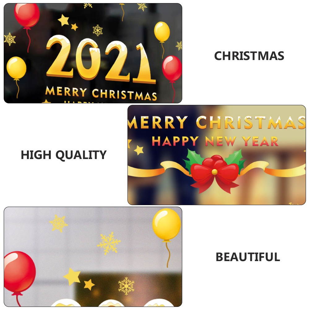 Christmas Window Clings Adhesive Static Adorable Festival Window Sticker