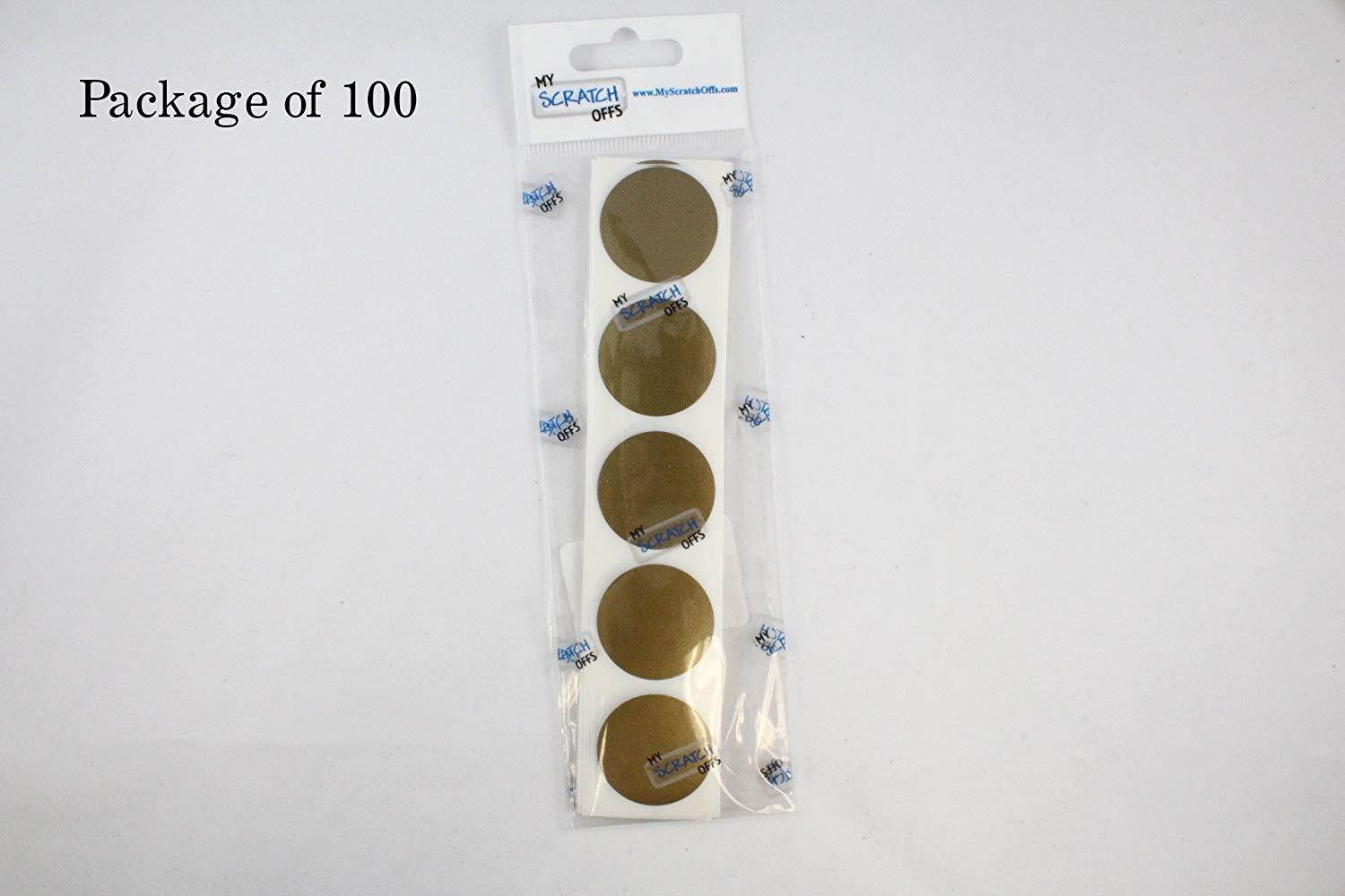 Gold 1" Round Scratch Off Labels - Qty. Roll of 500 - My Scratch Offs