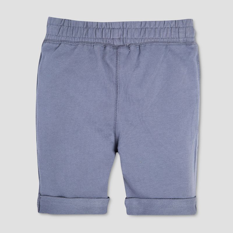 Burt's Bees Baby® Toddler Boys' French Terry Rolled Cuff Shorts - Blue 7