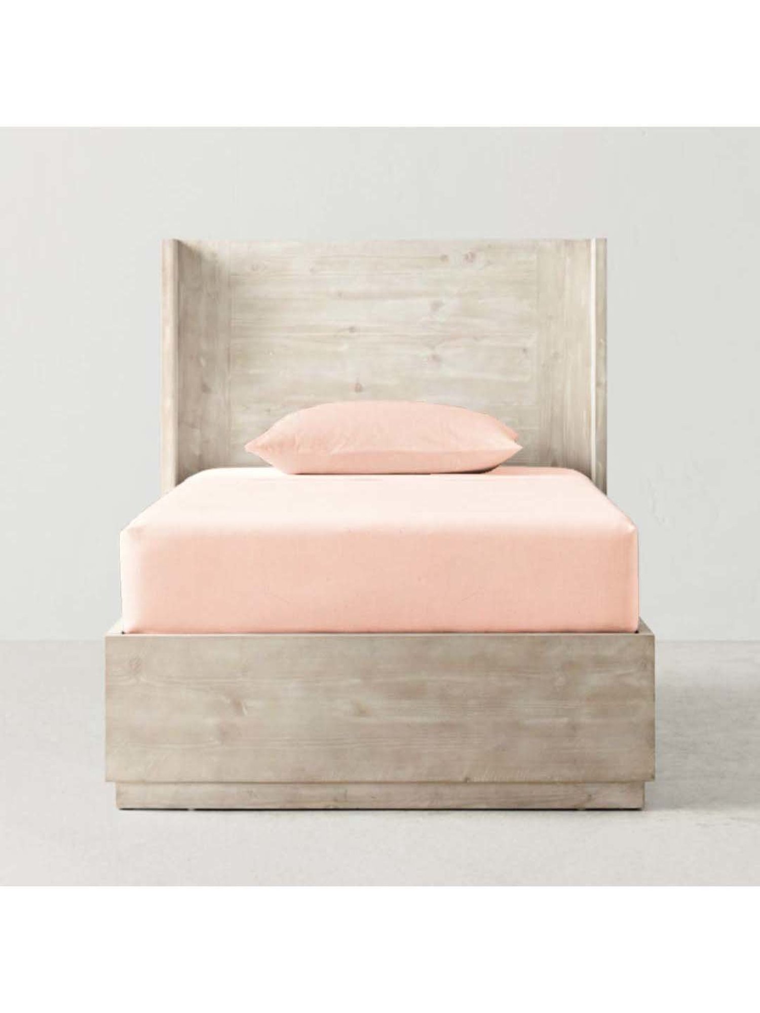 The Baby Atelier Pink Solid Cotton 400 TC Bed Sheet
