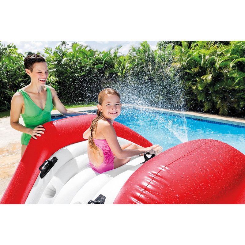 H2OGO! 53346E Mount Splashmore Kids Inflatable Backyard Water Slide Splash Mega Park Toy with Climbing Wall, Slide, Splash Zone, and Spray Blaster