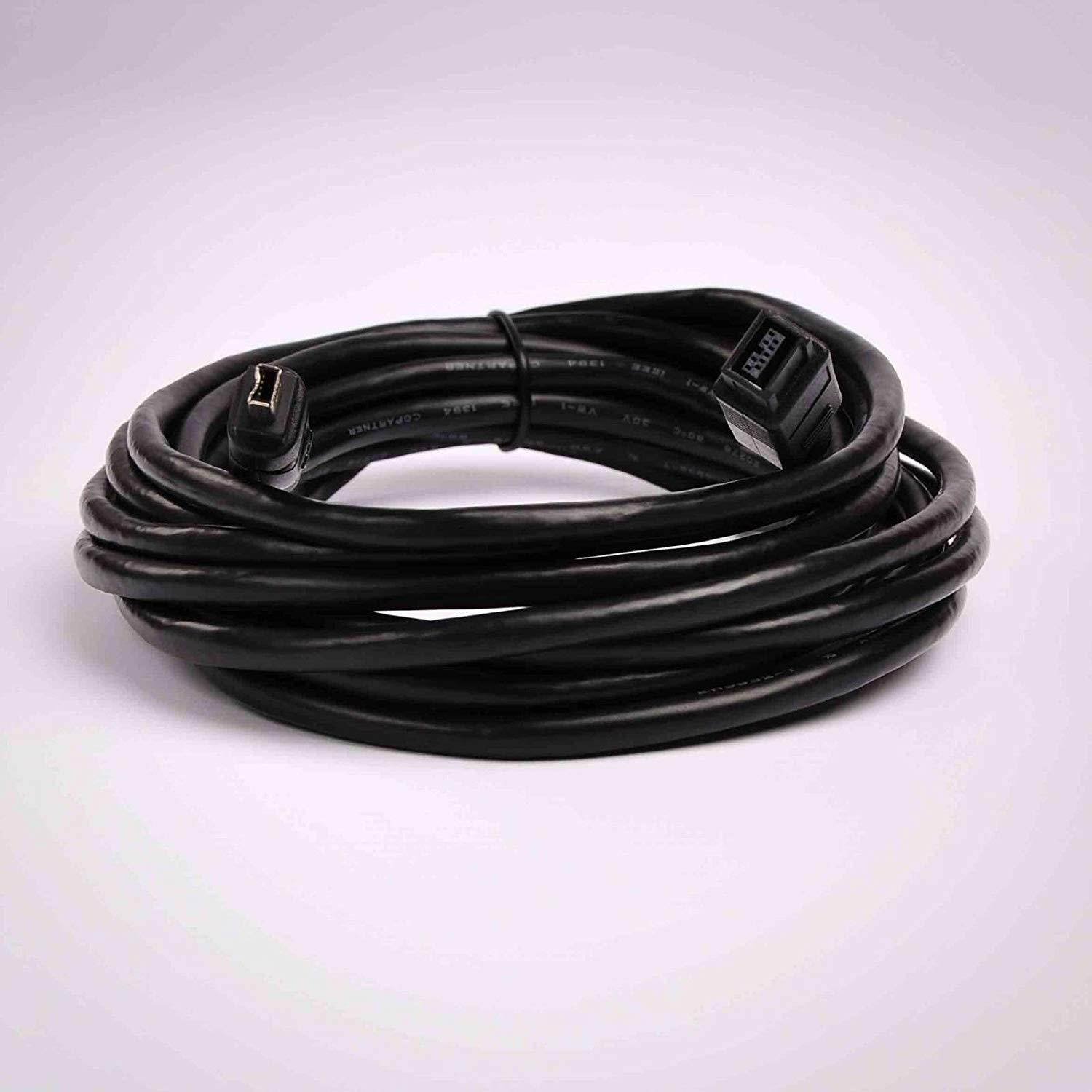 AYA 15Ft (15 Feet) FireWire Cable IEEE-1394b 9pin-4pin High Speed 800/400Mbps