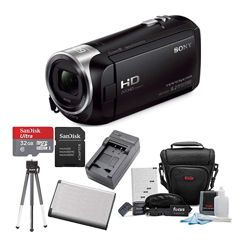 CX405 Handycam 1080p Camcorder with 32GB SD Card and Accessory Bundle
