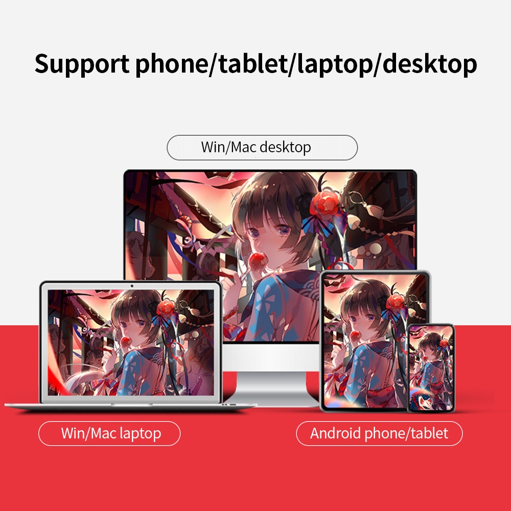 10moons G20 Graphic Tablet 21.4*14.4cm Large Board Exclusive Phone Painting Area with 8192 Levels Pressure Passive Pen 5080 LPI