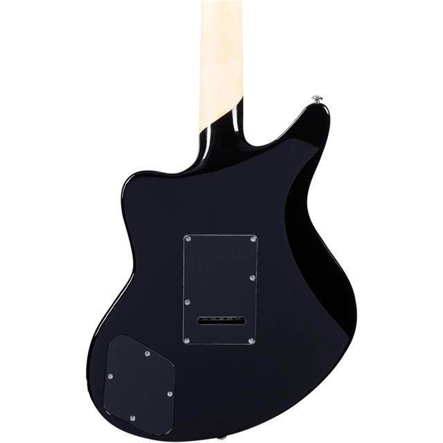 D'Angelico Guitars Premier Bedford Offset Solid Body Guitar, Maple, Black