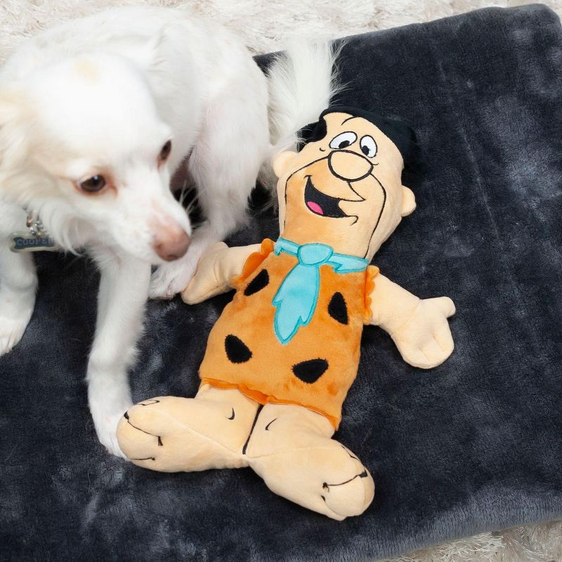 Crowded Coop, LLC The Flintstones Fred Flintstone 12" Plush Dog Toy