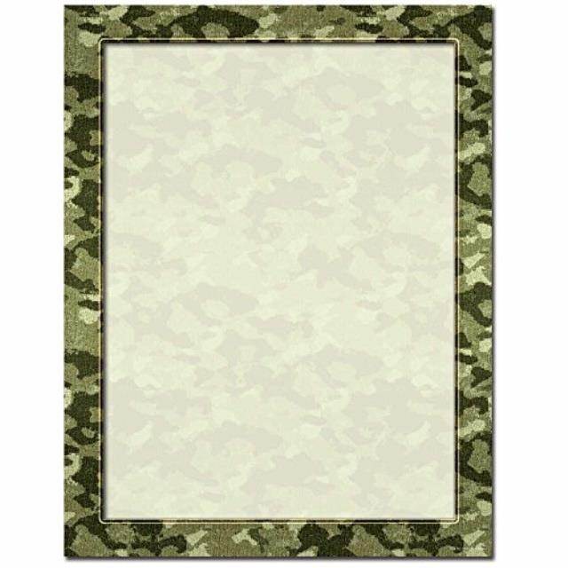 camouflage letterhead laser & inkjet printer paper, 25 pack