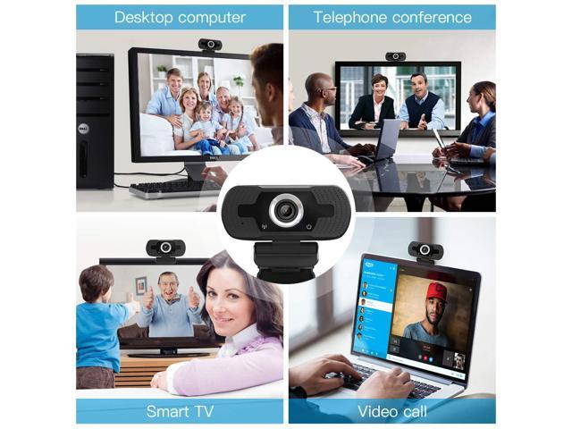 Anivia 1080p HD Webcam W8, USB Desktop Laptop Camera, Mini Plug and Play Video Calling Computer Camera, Built-in Mic, Flexible Rotatable Clip