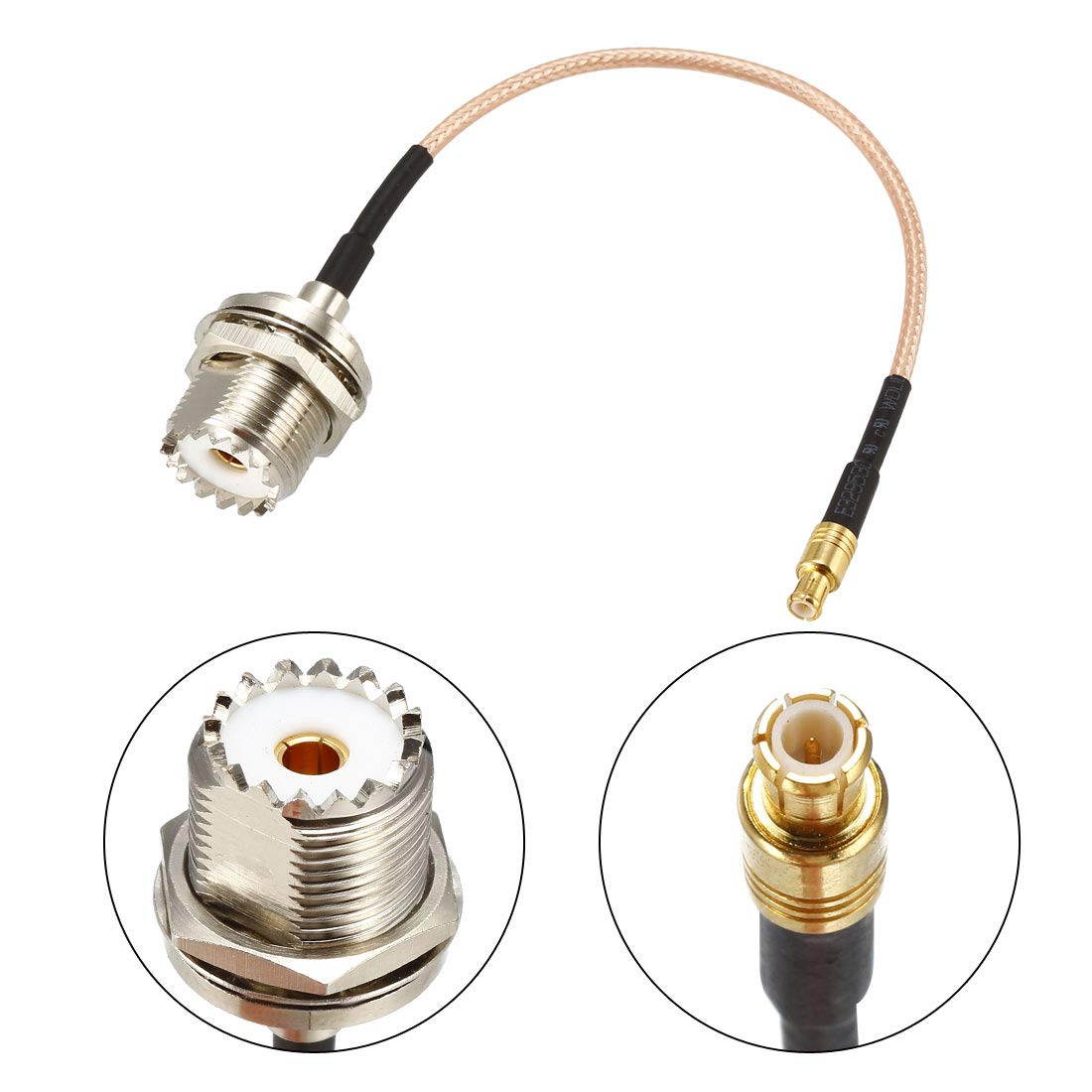 uxcell UHF Female SO239 to MCX Male RG316 RF Coaxial Cable 6-Inches