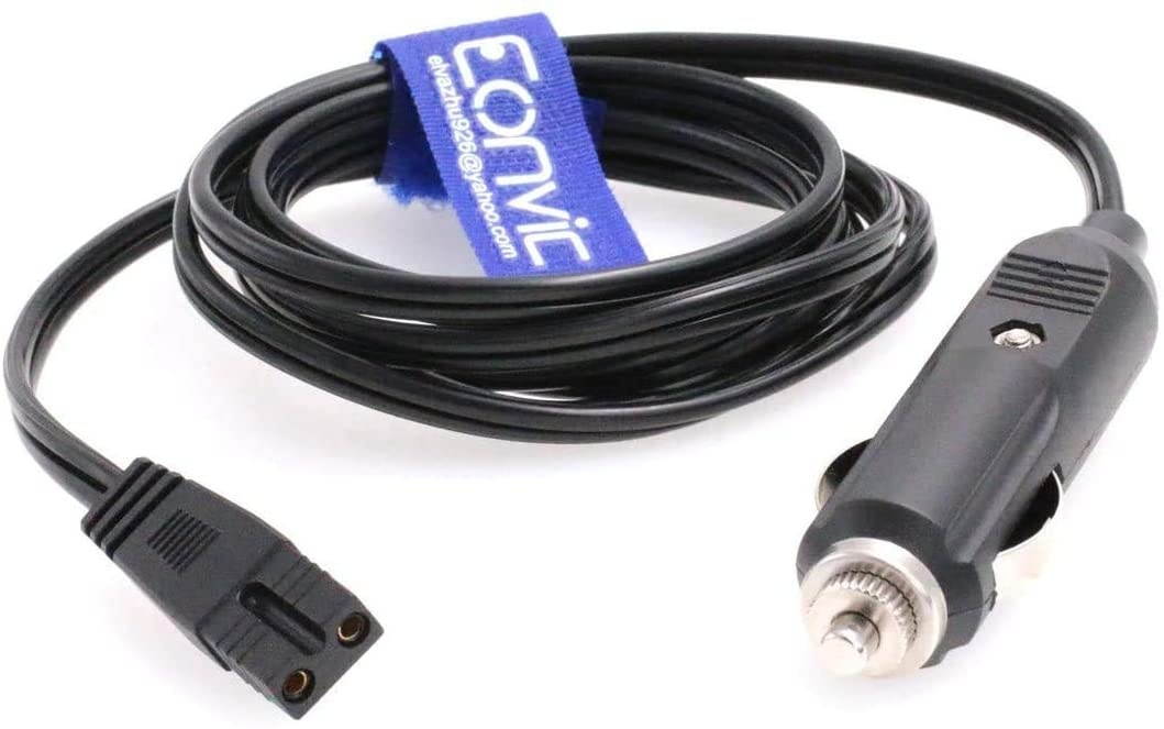 Eonvic 12V DC 2 Pin Lead Cable Plug Wire for Car Cooler Cool Box Mini Fridge 3 Meter