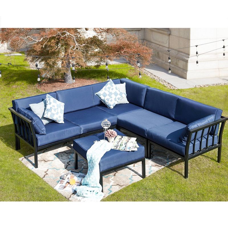 6pc Sectional Sofa Patio Conversation Set - Patio Festival