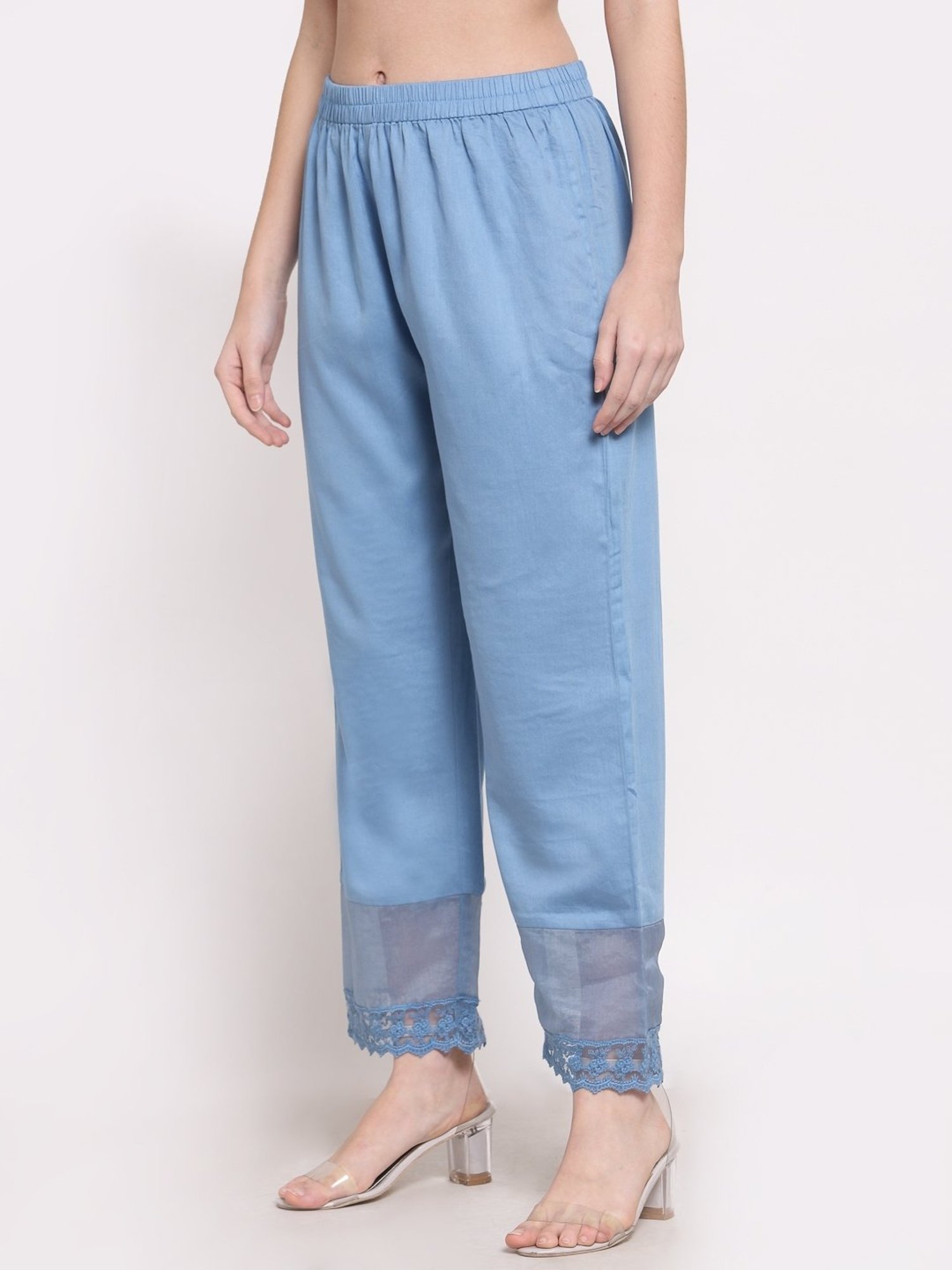 DART STUDIO Blue Relaxed Fit Palazzos