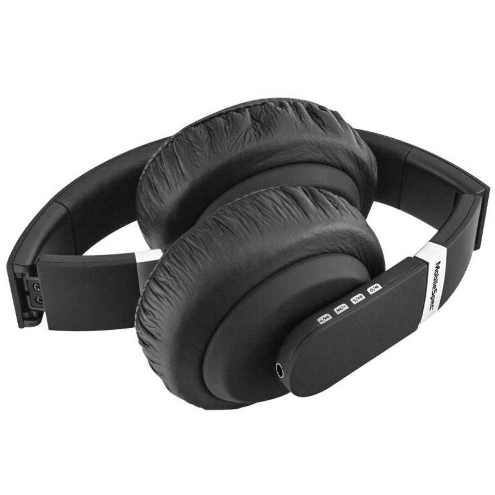 Mobilespec MBS11154 Premium Bluetooth Wireless Folding Headphones - Black